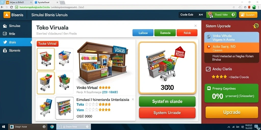 Tampilan antarmuka permainan yang menarik dan user-friendly.
