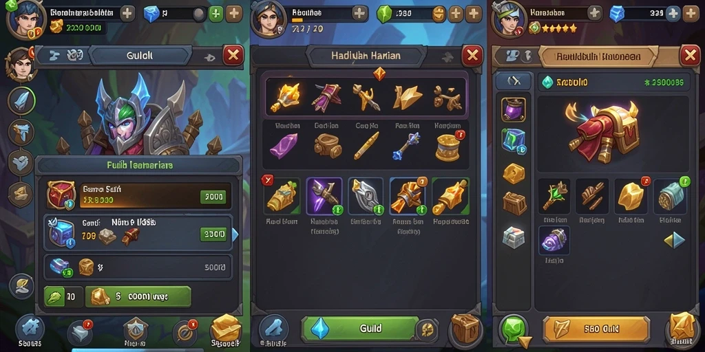 Screenshot pertama menampilkan antarmuka utama yang menarik.
