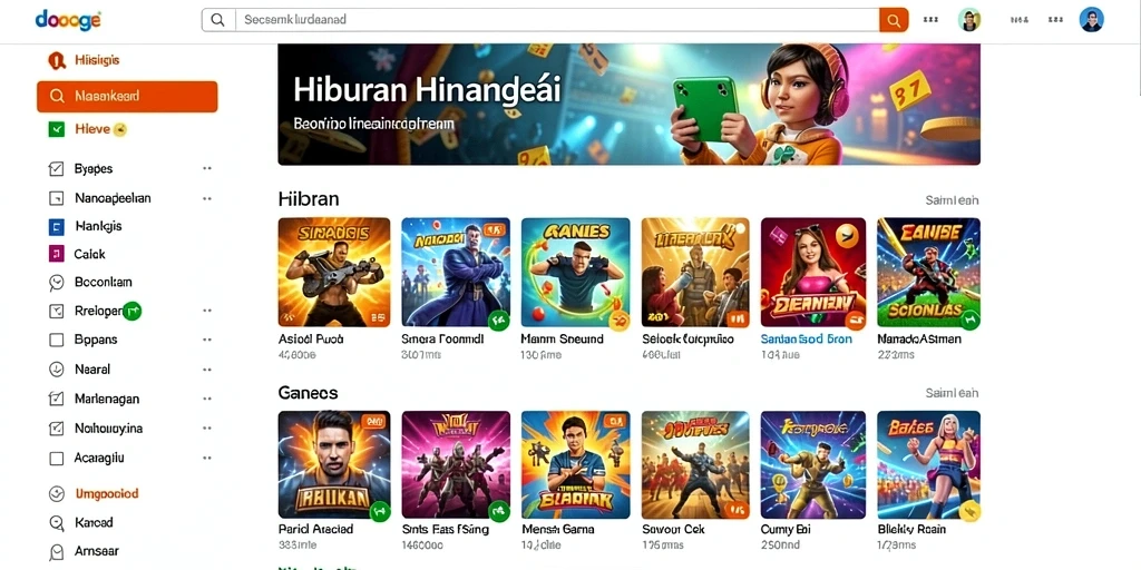 Tampilan awal permainan yang menarik.