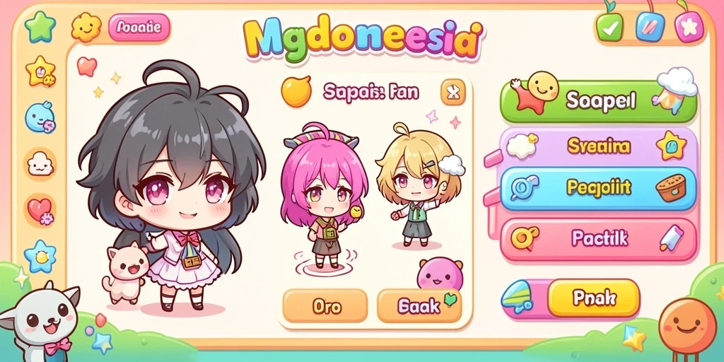 Tampilan menu awal yang menarik dan mudah dinavigasi.